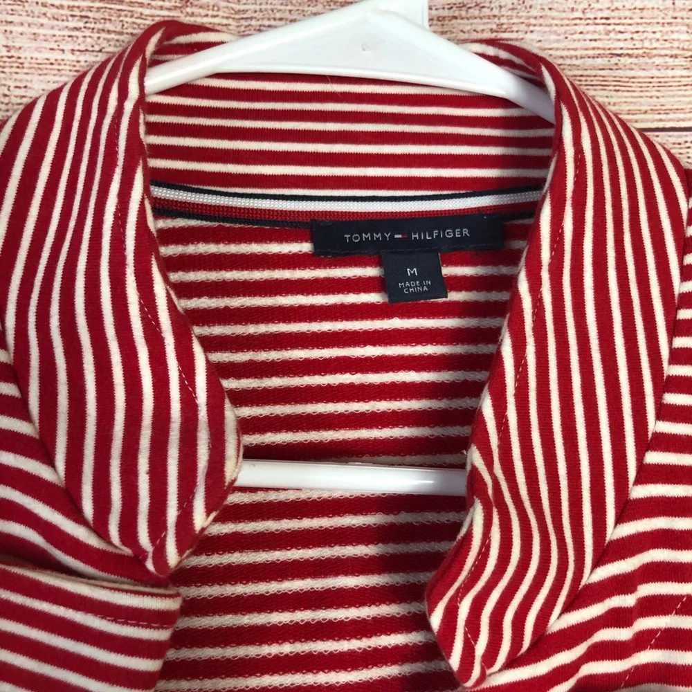 Tommy Hilfiger Red White Striped‎ Cardigan SzM
